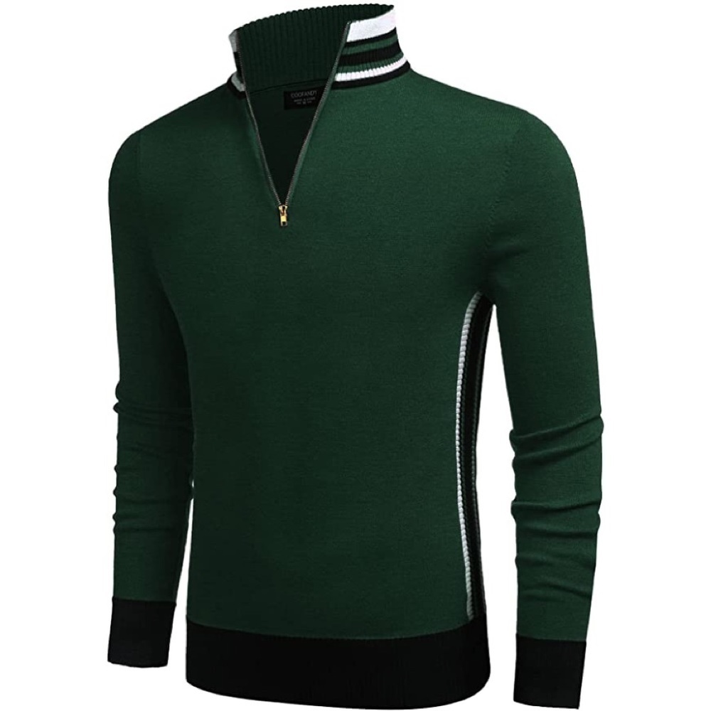 Mens New Turtleneck Collar Long Sleeve Sweater Multiple Sizes